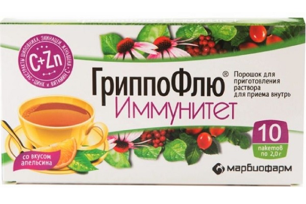 10 пакетиков ГриппоФлю Иммунитет
