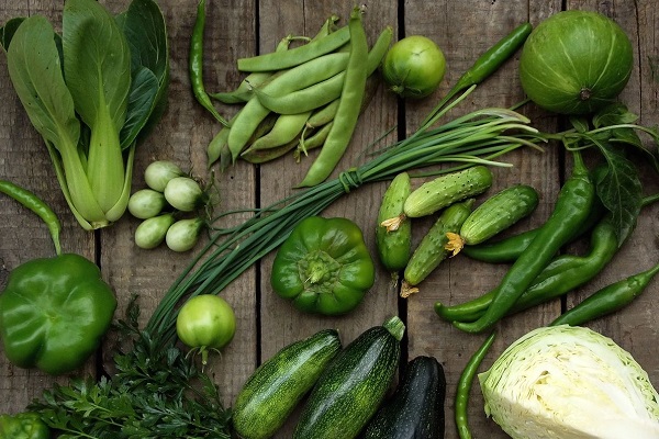 Овощи зеленого цвета